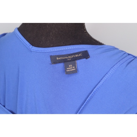 Sleeveless Blue Banana Republic Fit & Flare Dress - Picture 7 of 7